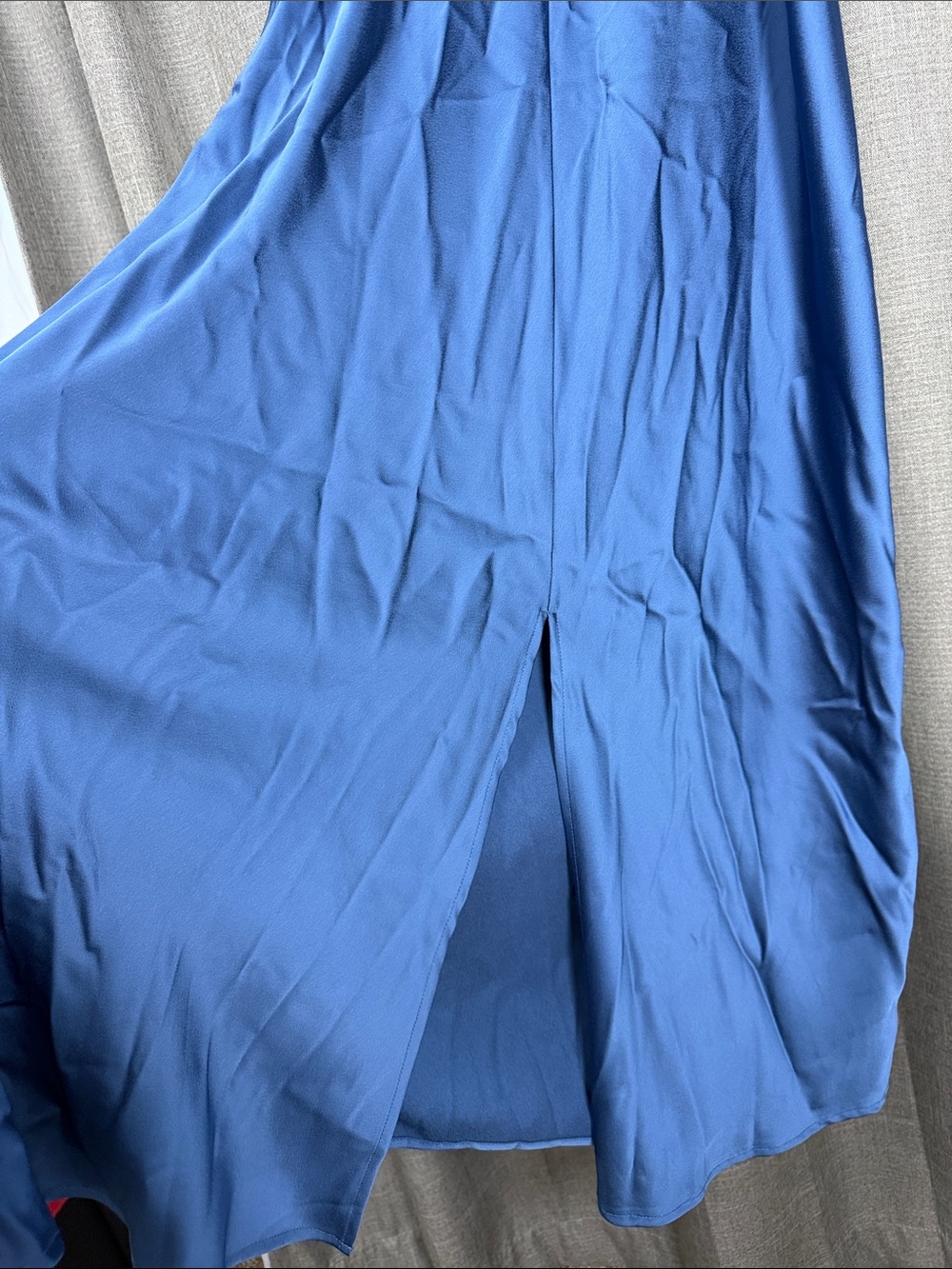 a new day Blue Satin V-Neck Maxi Dress - Picture 3 of 5